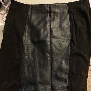 Black leather skirt